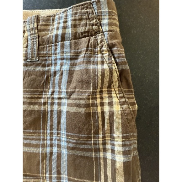 IZOD PLAID FLAT FRONT CHINO SHORTS MENS SIZE 34 - Picture 10 of 14